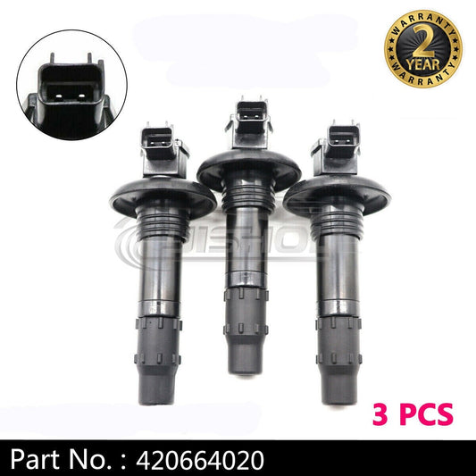 3-pack 420664020 Ignition Coil Sticks for SeaDoo GTX RXP GTI GTS GTR Wake-up 4TEC