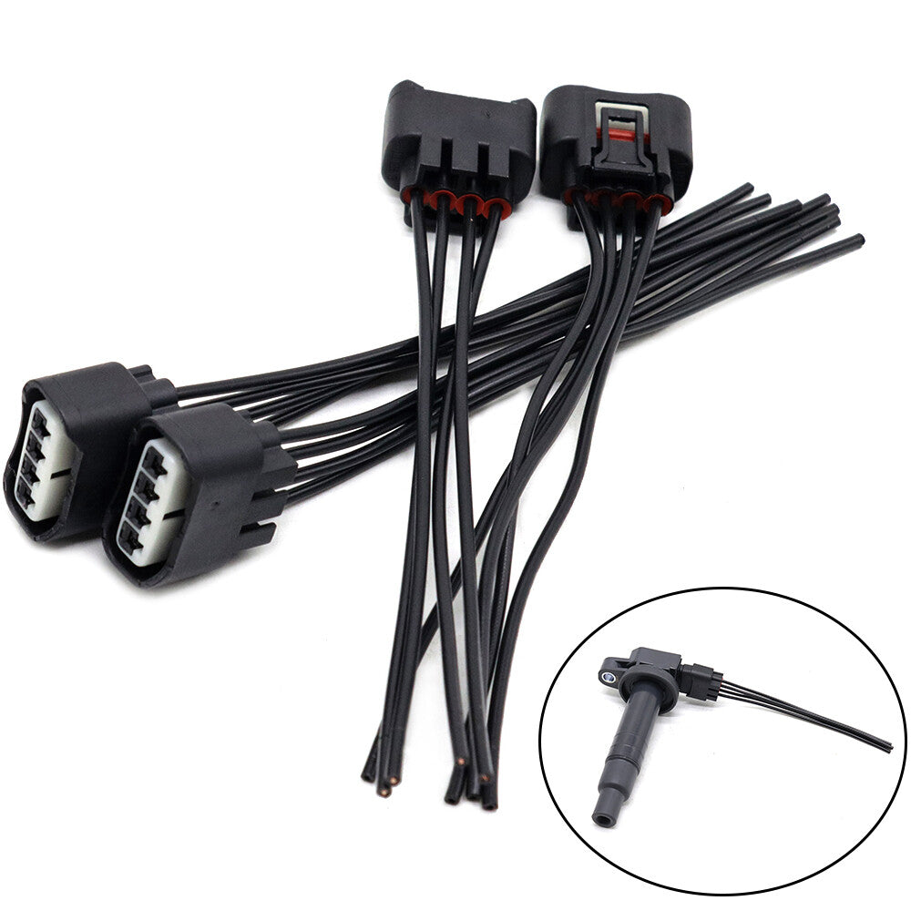 Set of 4 Fit for Toyota for Lexus Ignition Coil Pigtail Connector Repair Harness Kit Set