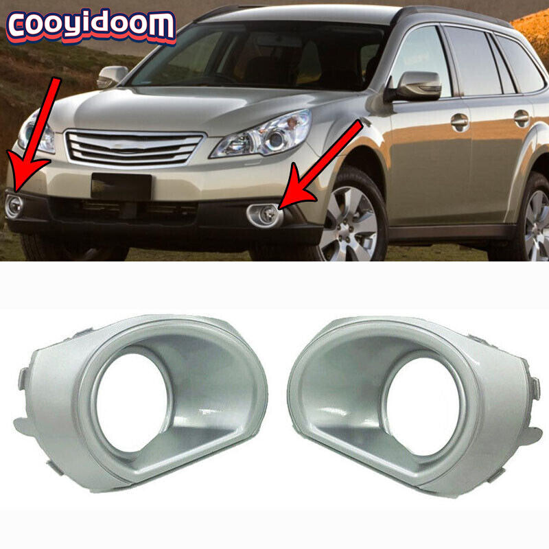 2Pcs Front Silver Fog Lights Lamp Covers For 2009-2012 for Subaru Outback