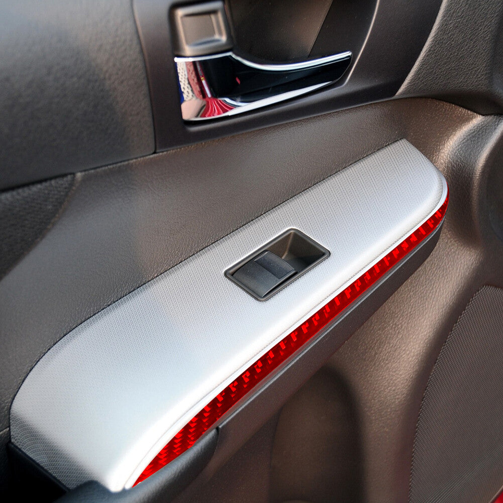 Red Carbon Fiber Rear Vent Outlet Cover Trim For X5 E70 X6 E71 2008-13 TypeC v