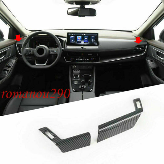 for Jetta Mk7 2019-2022 Steel Silver Console L&R Air Outlet Vent Trim v