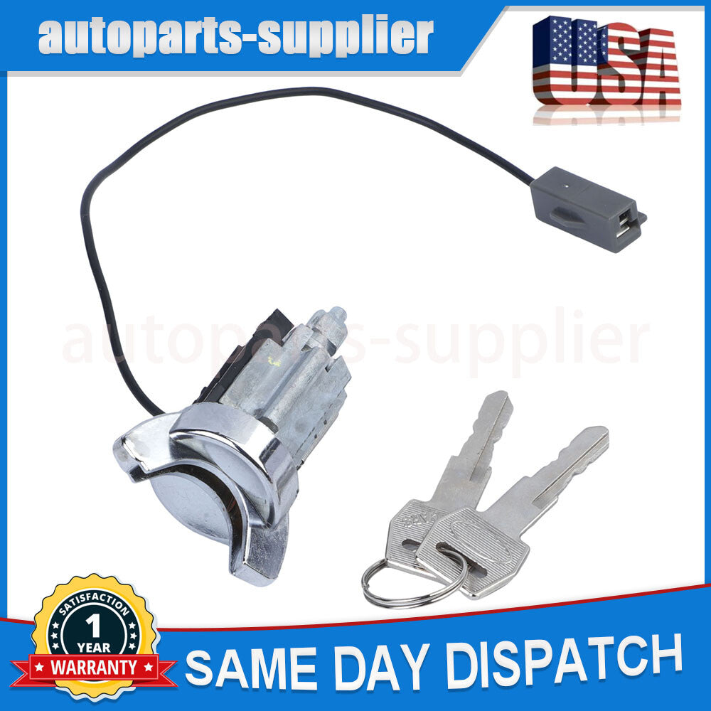 Ignition lock cylinder with chrome bezel and key for Ford Ranger for Mercury D8AZ11582A