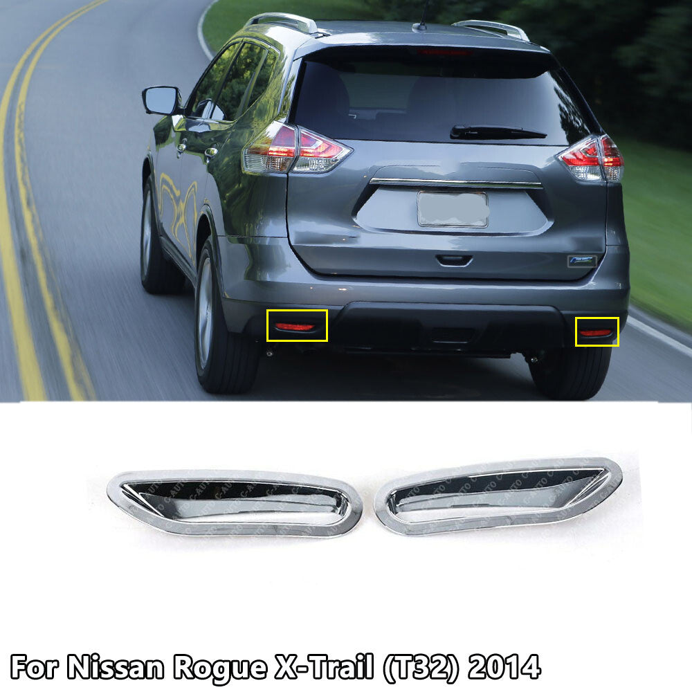 Silver rear fog light cover for Nissan Rogue X-Trail (T32) 2014/2015 models.