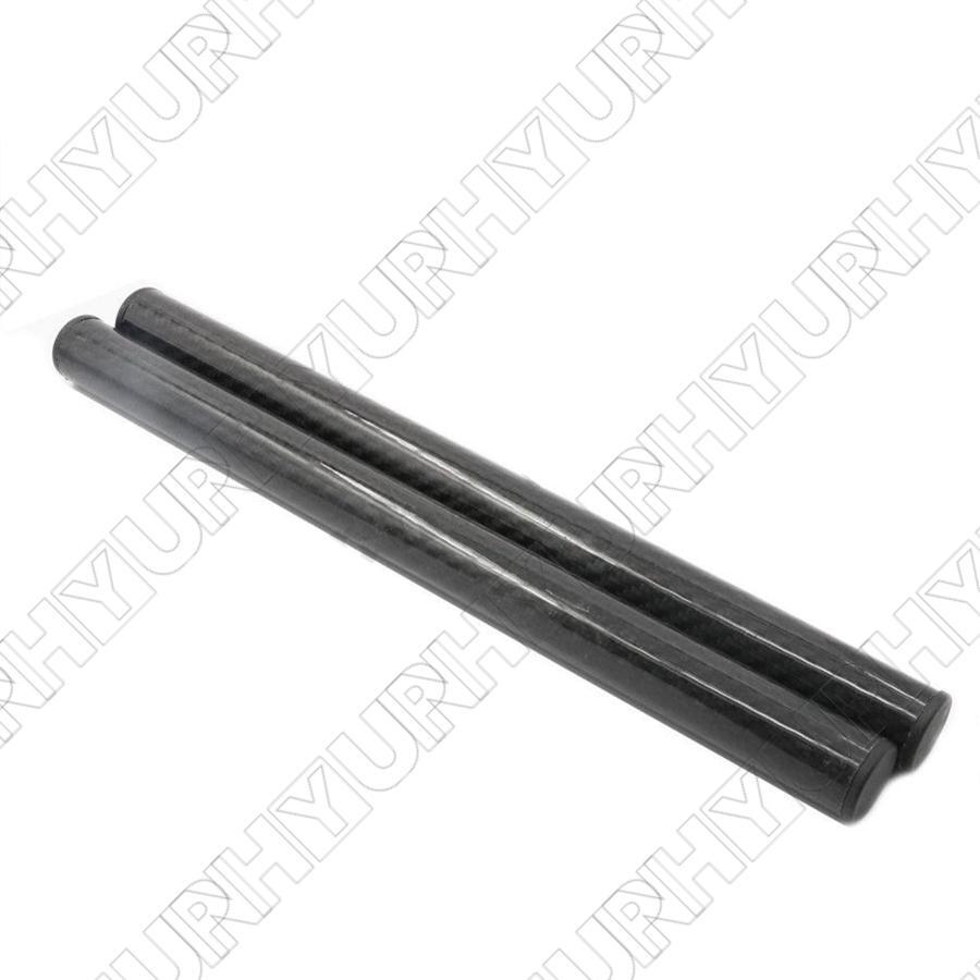 2× Carbon Fiber Bar Diameter 22mm 7/8 Motorcycle Clip-On Grips Tube Handlebars Q