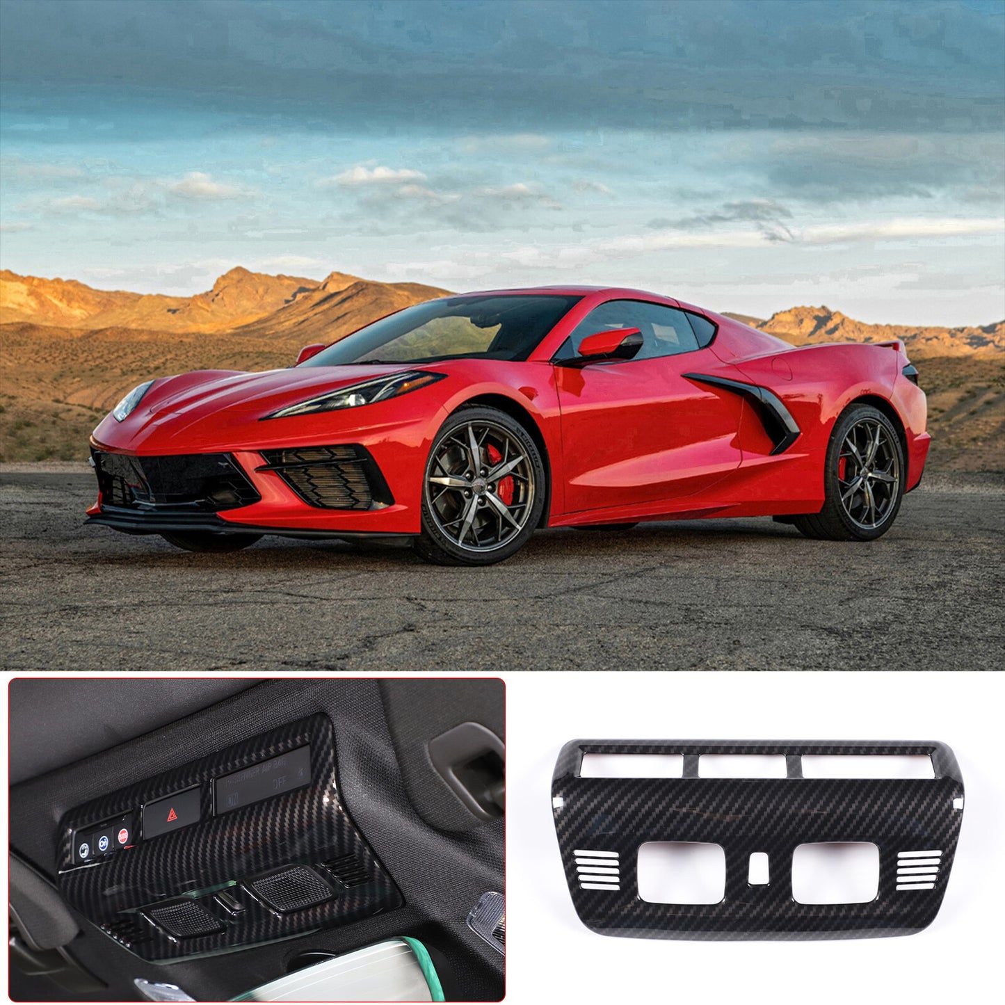 Blind for Honda for Civic 2016-2021 BodySide Air Vent Window Cover Black Red- v