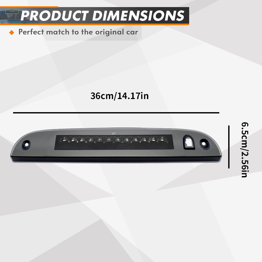 Applicable to 02-10 Explorer full LED third 3RD tail brake light stop light strip with tinted design - n