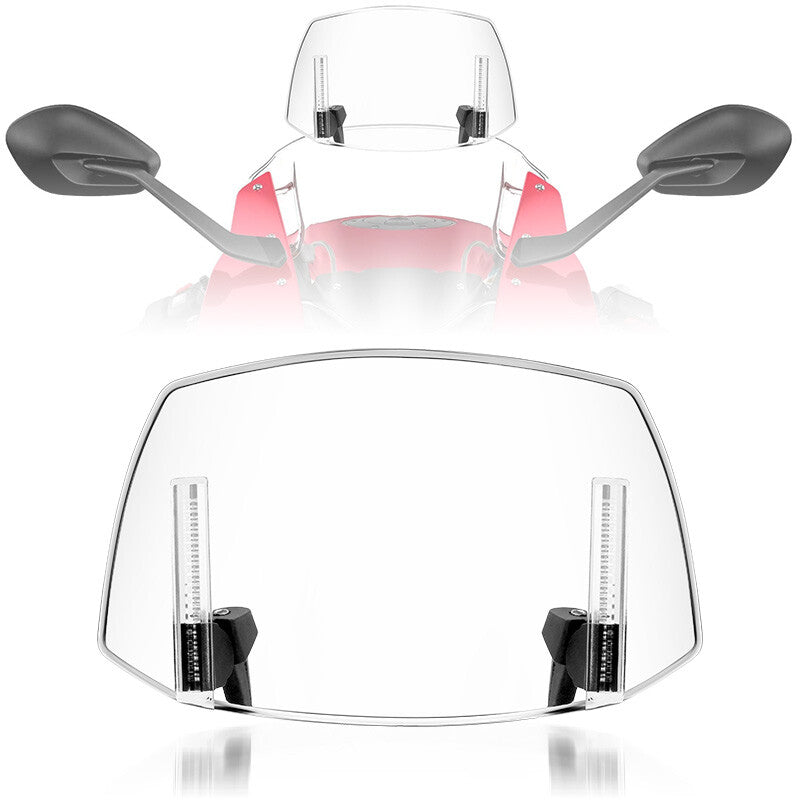 Motorcycle Windshield Extension Spoiler Wind Deflector Clear Univer Universal