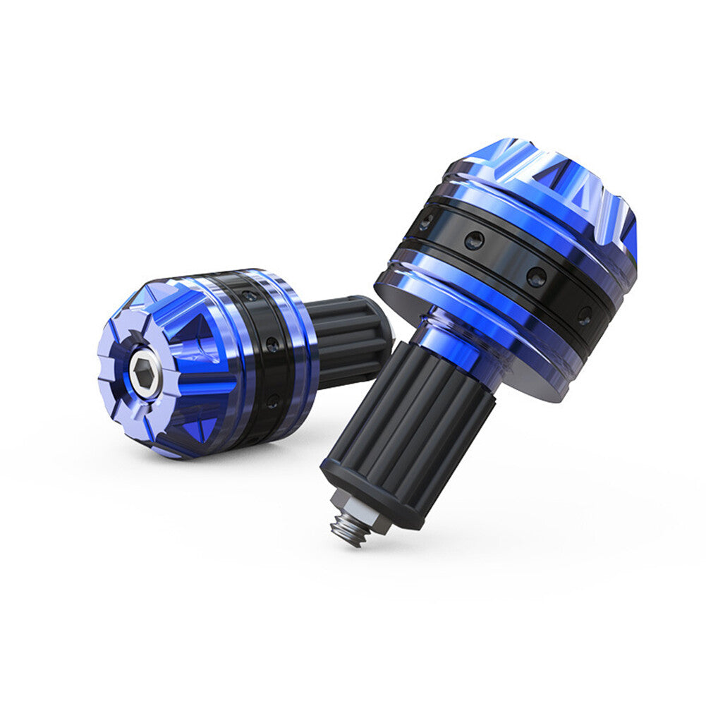 CNC Aluminum Motorcycle Handle Grips End Bar Handlebar Plug Cap Slider Blue Q