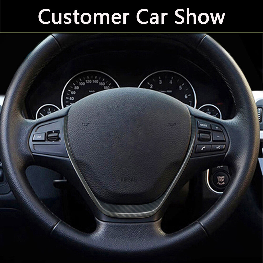 Carbon Steering Wheel Trim Sticker Fit for BMW 1/3 Series F20 F30 F34 3GT 12-16