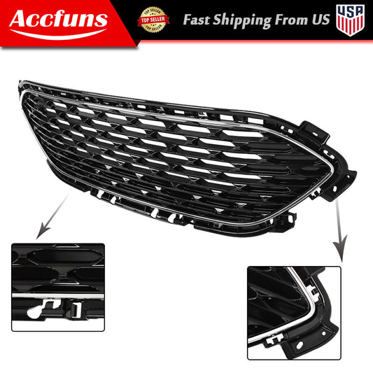 Suitable for 2020, 2021, and 2022 Escape. Front bumper grille trim with black chrome grille. n