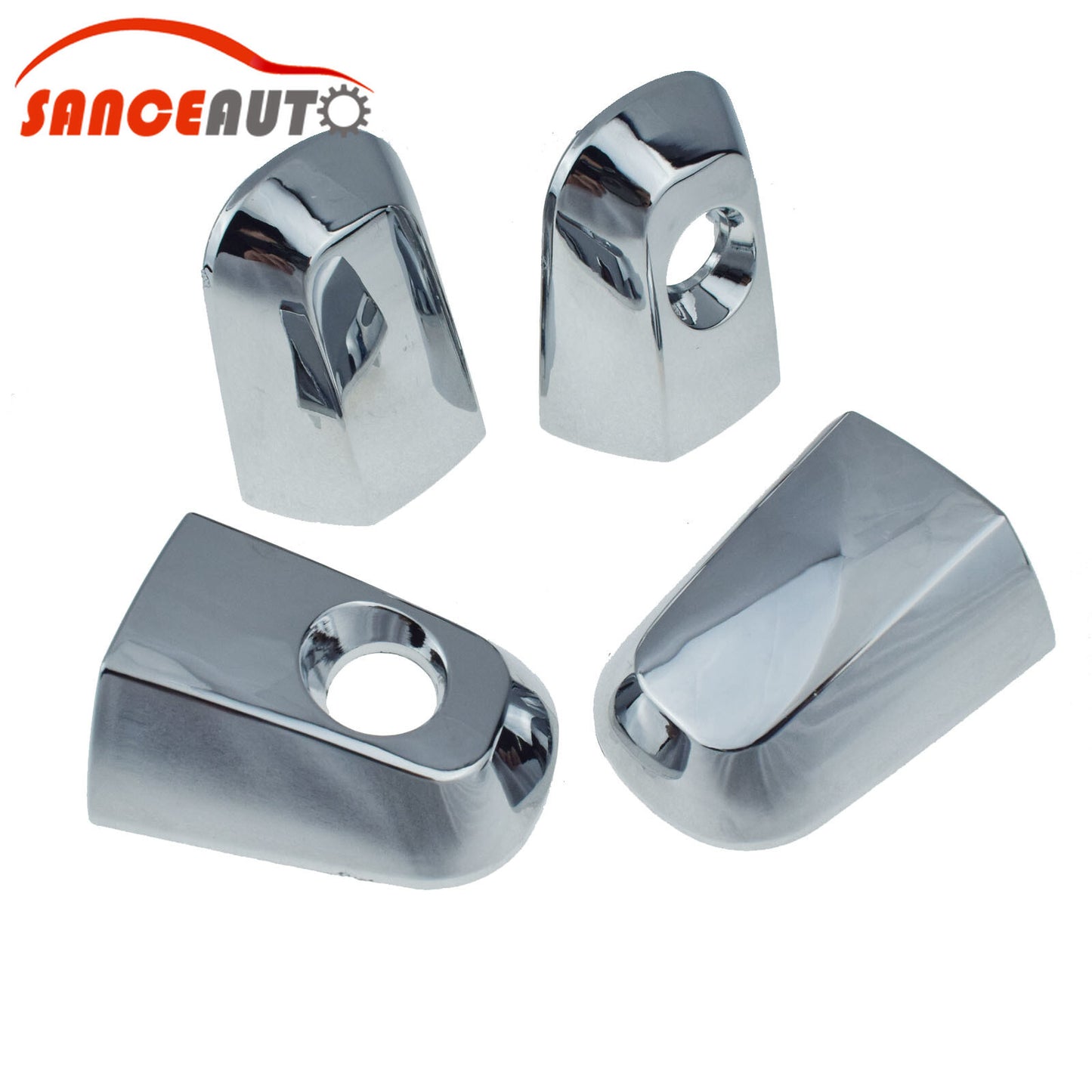 Chrome front and rear left exterior door handle covers for L200 05-15- n