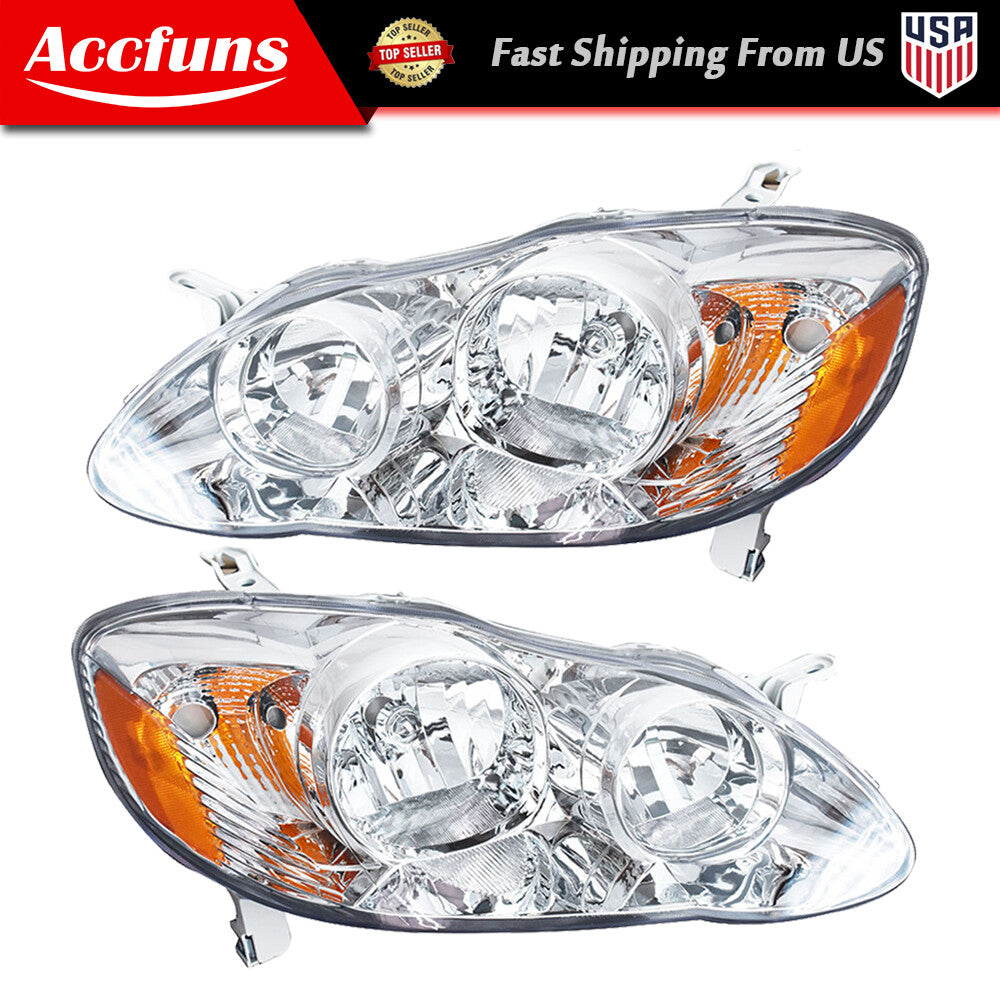 2003-2008 for Corolla , left + right transparent headlights - n