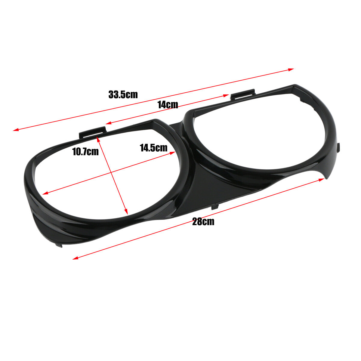2-Piece Headlight Bezel Cover for Dodge for Challenger 2015-2019 L+R