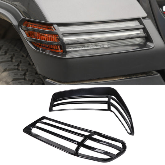 Black Front Wheel Eyebrow Lamp Cover Trim for Jeep for Wrangler JL JLU JT 2018-2024