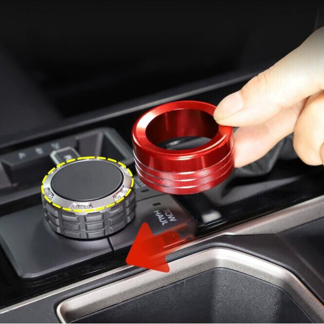 Red Aluminum DRIVE MODE Adjust Knob Cover For Tundra 2022 2023 2024 v