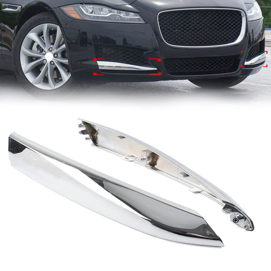 Front Bumper Fog Light Grille Insert Molding Strip Support Plate Fit for Jaguar XF Q