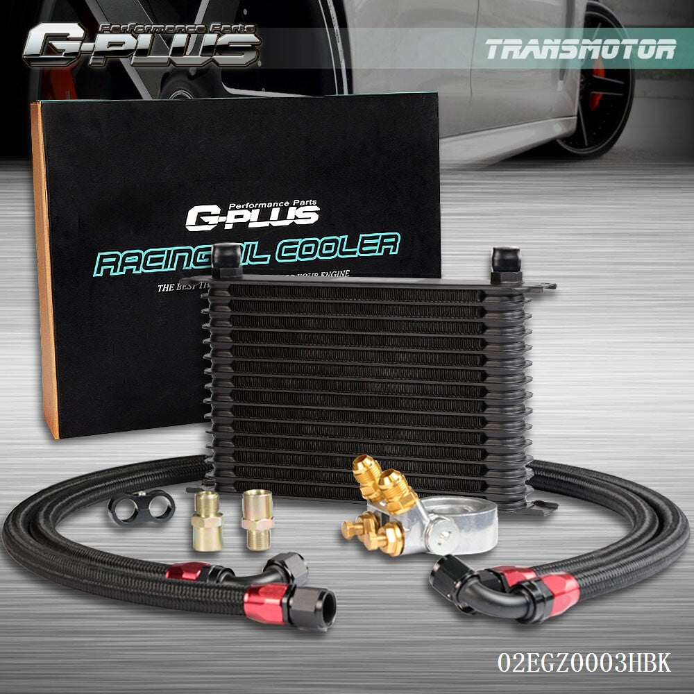 Brand New Universal 15-Line 10AN Engine Oil Cooler Thermostat Filter Adapter and Hose Kit Q