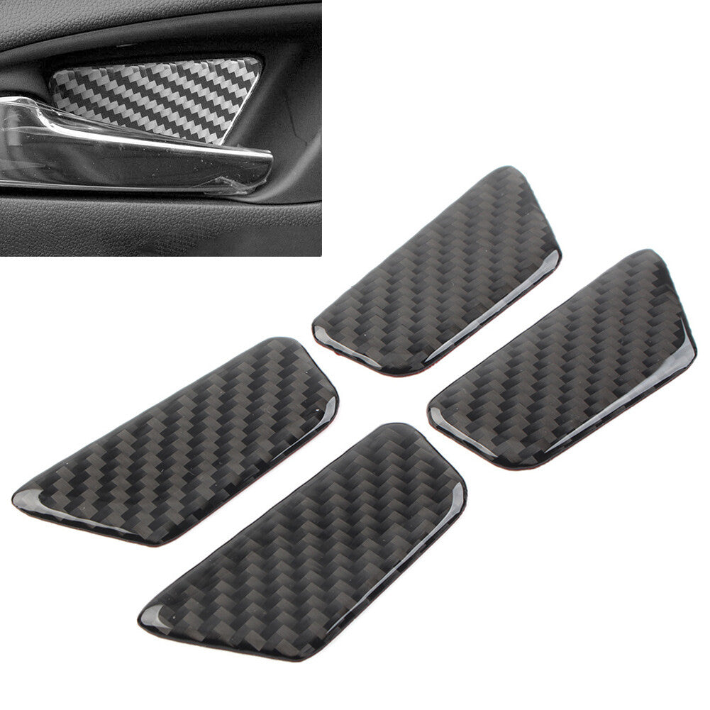 for Chevrolet Equinox 17-22 4x Carbon Fiber Black Inner Door Bowl Cover Trim