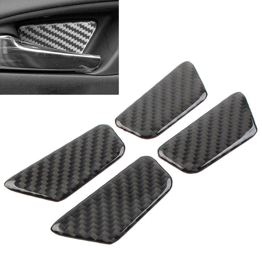 for Chevrolet Equinox 17-22 4x Carbon Fiber Black Inner Door Bowl Cover Trim