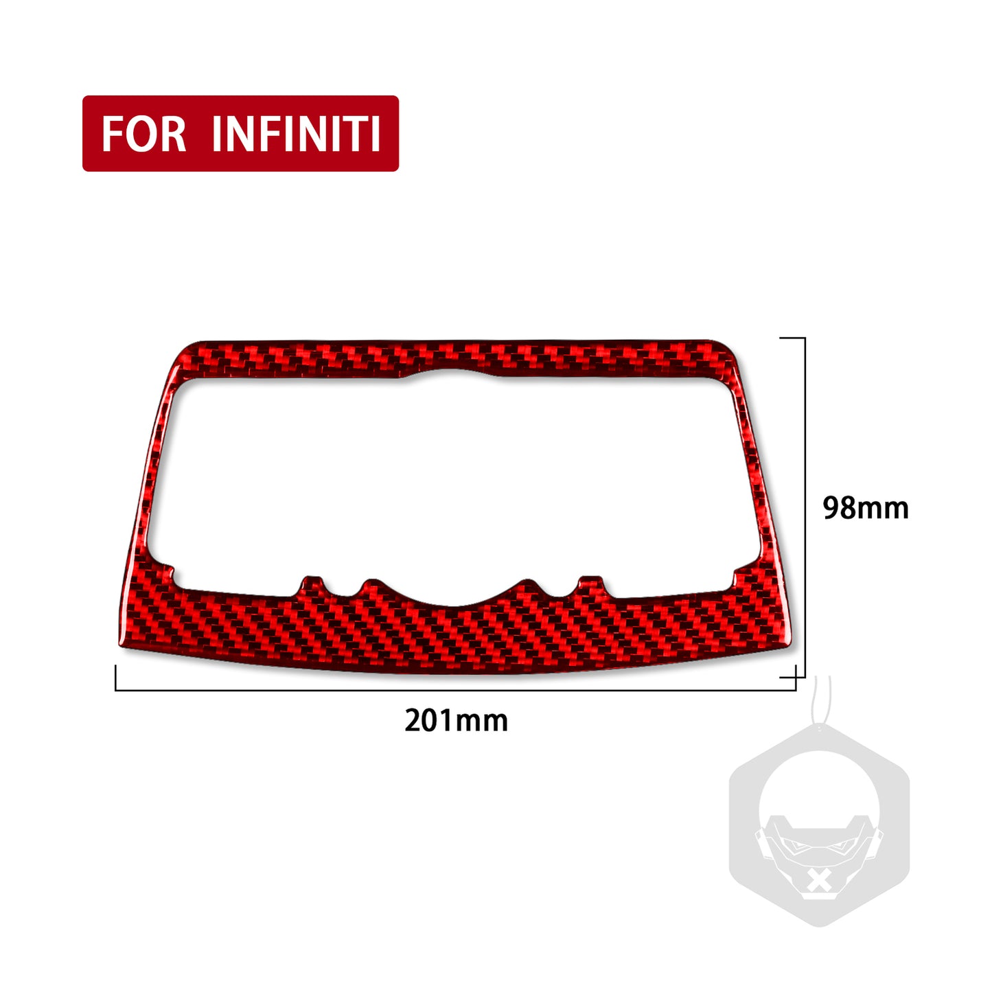 Red Carbon Central Control Multimedia Panel Cover for Infiniti G37 Sedan 2007-13