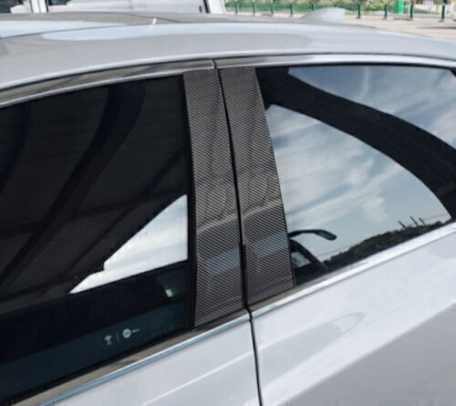 for Cadillac CT4 20-2024 Carbon Fiber Pillar Post Door Window Molding Strip Trim