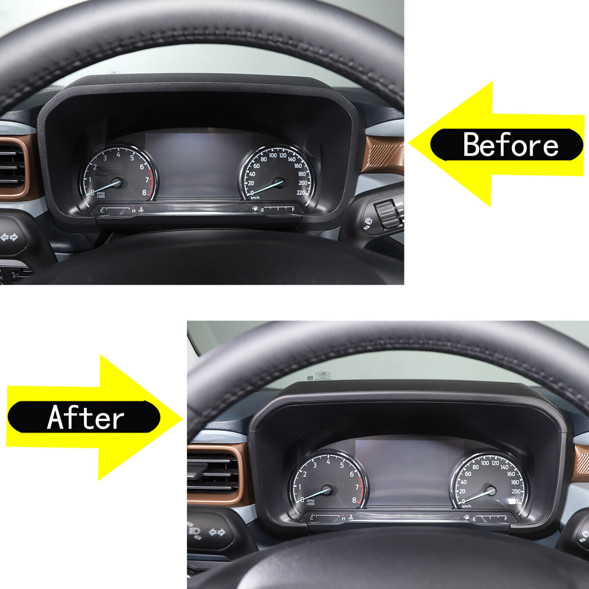 3-Piece Carbon Fiber Center Control Panel Trim for Tundra 2014-2021 - v
