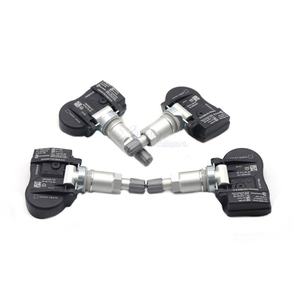 4-pack Tire Pressure Sensor (TPMS) Monitoring System 52933-2B000, brand new, suitable for Hyundai and for Kia . v