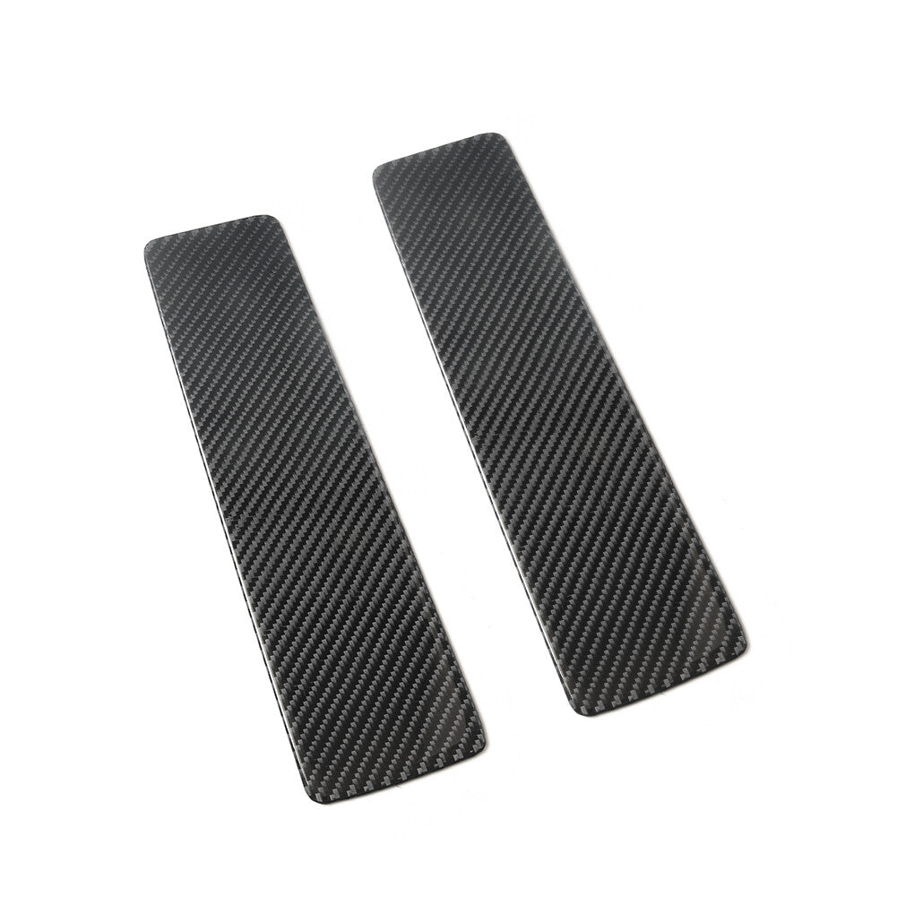 Red Carbon Fiber Steering Wheel Button Trim for Subaru Forester 2009-2013 TypeA v