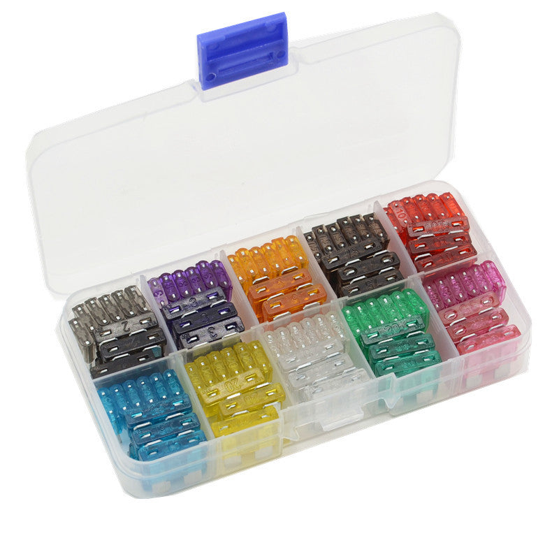 100pcs 2 3 5 7.5 10 15 20 25 30 35Amp Car Low Profile Fuses Box Mould Assorted