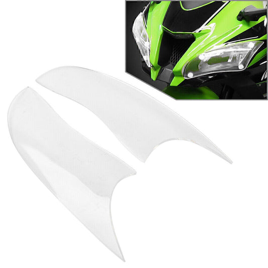Headlight Guard Shield Screen Lens Cover Transparent Fit for KAWASAKI ZX-10R 2016-18 Q