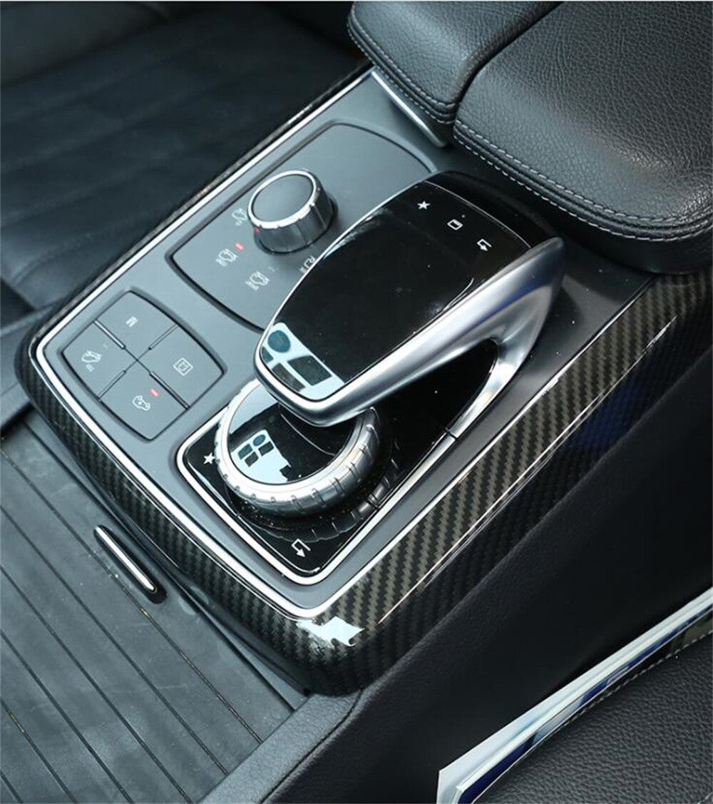 Carbon ABS Central Control Multimedia Mode Trim for Benz GL GLE GLS ML 2013-2019