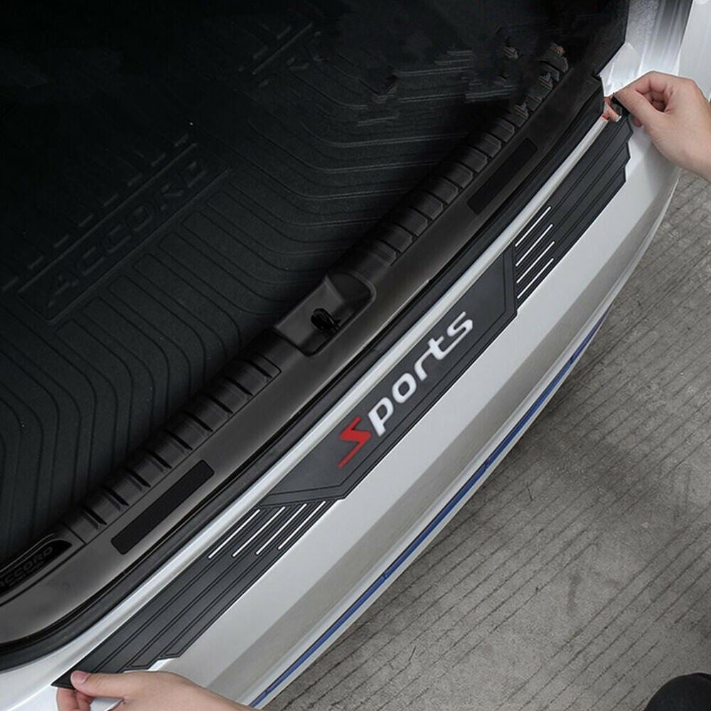 1Car SUV Tail Box Trunk Sill Plate Bumper Guard Protector Rubber Cover Trim n
