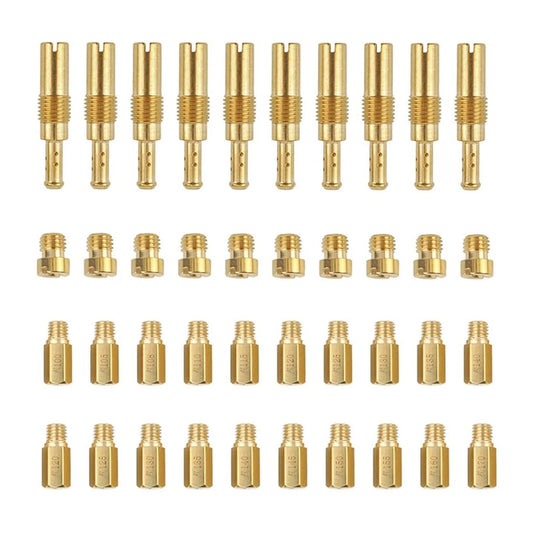 40x Carburetor Main Slow Pilot Jets Kit For Keihin CV CVK CVVD FCR PWK VA Reapir