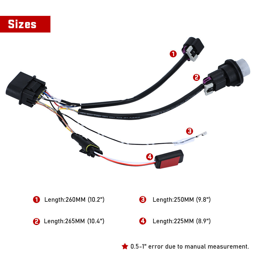Wiring Adapter Stock to AlphaRex Headlight Converter for 13-18 for Ram 1500 - 810003