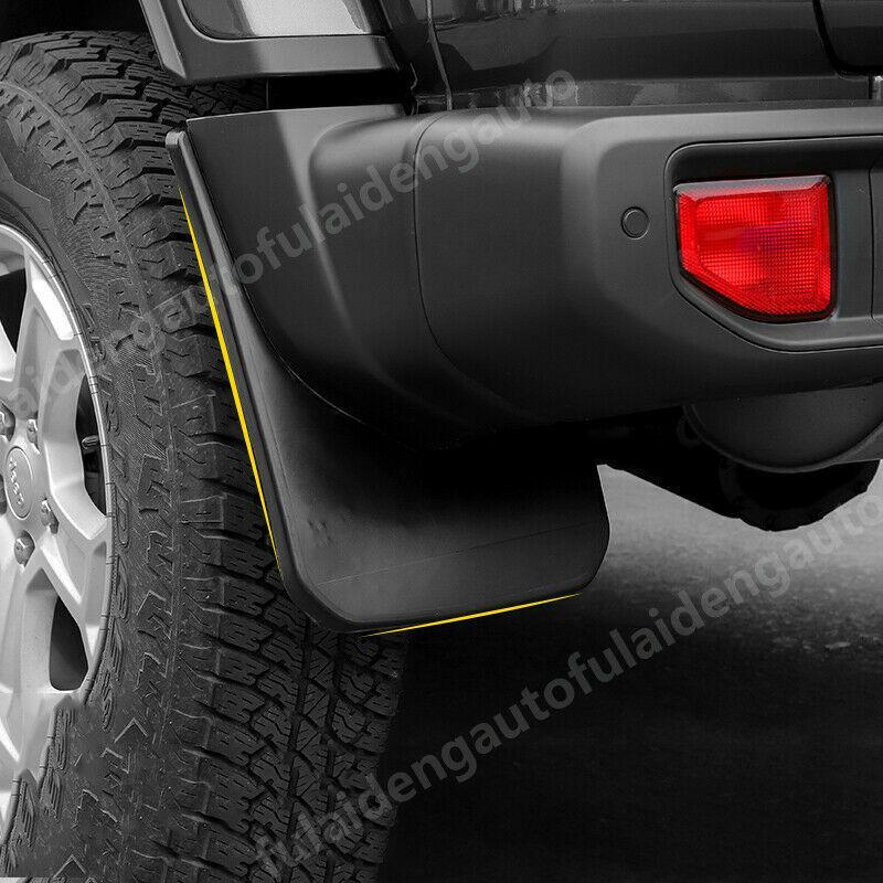 4X for Jeep for Wrangler JL 2018-2021 Mudguards Black Mud Flaps Fender Splash Guards