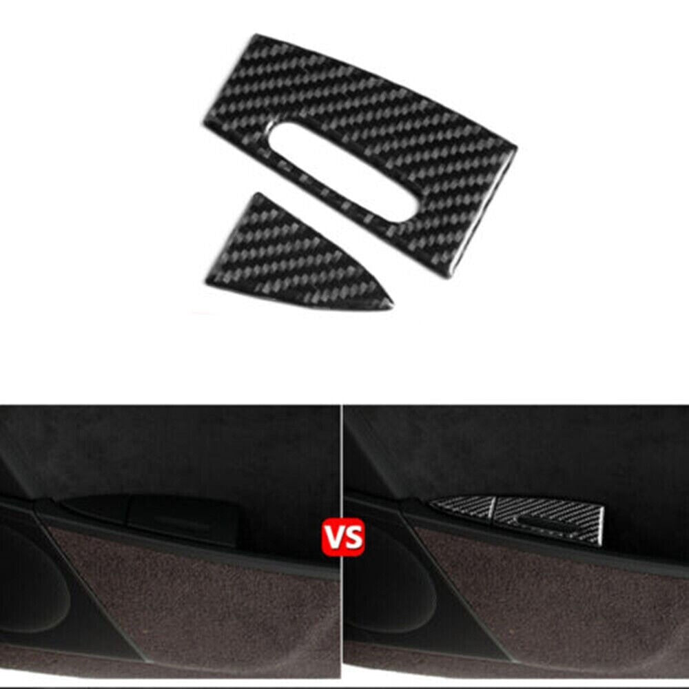 2x Carbon Fiber for Co -pilot Side Rear Ashtry Panel Cover Trim for Cayenne n