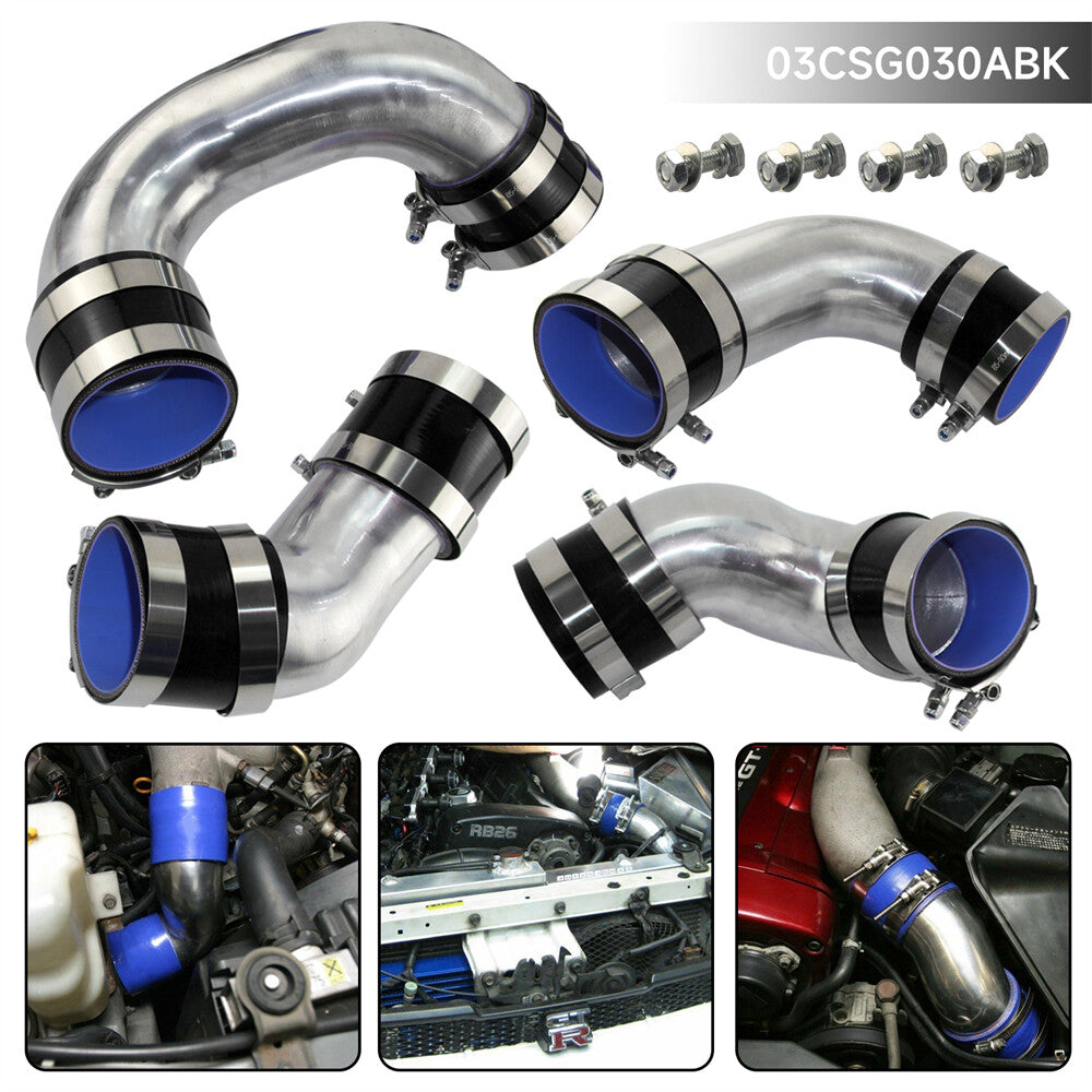 Front Mount Intercooler Pipe Kit for Nissan Skyline R33 R34 GTR RB26DETT Black