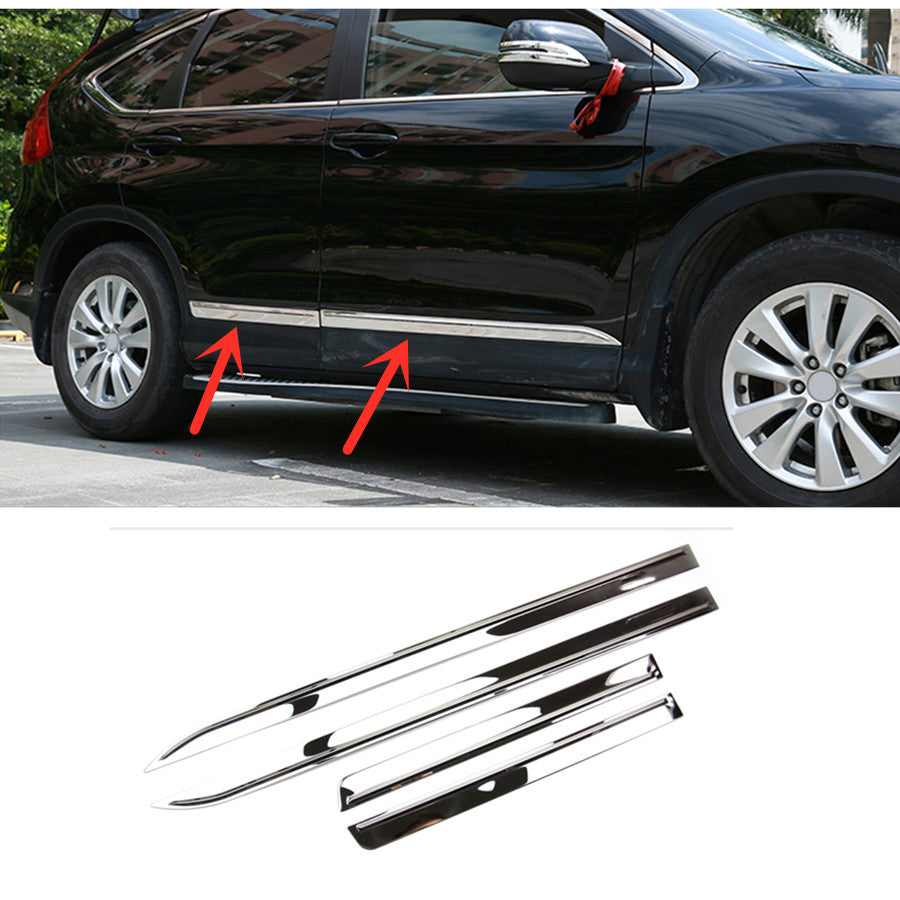 ABS CHROME BODY SIDE MOULDING TRIM 4pcs for Honda CR-V CRV 2012-2016 v