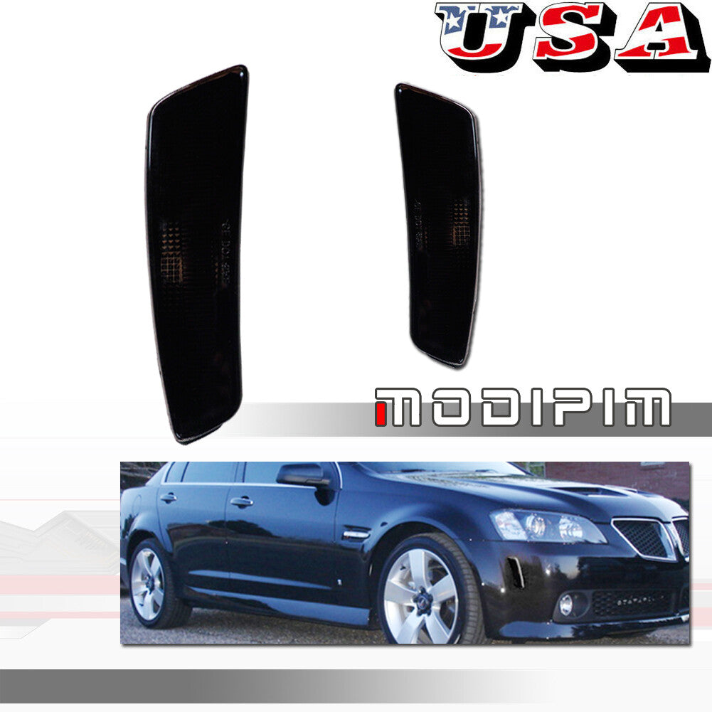 2-Pack Smoke Front Side Marker Indicator Housing for 2008 - 2009 for Pontiac G8 - v