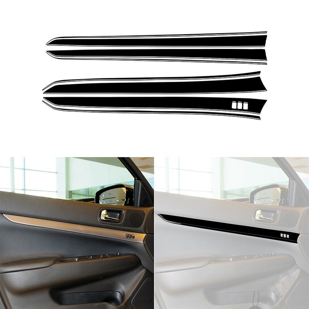 4pcs Carbon Fiber Window Lift Control Frame Cover Trim for Acura TL 2004-2008 v