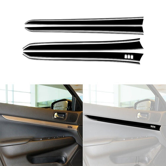 4pcs Carbon Fiber Window Lift Control Frame Cover Trim for Acura TL 2004-2008 v