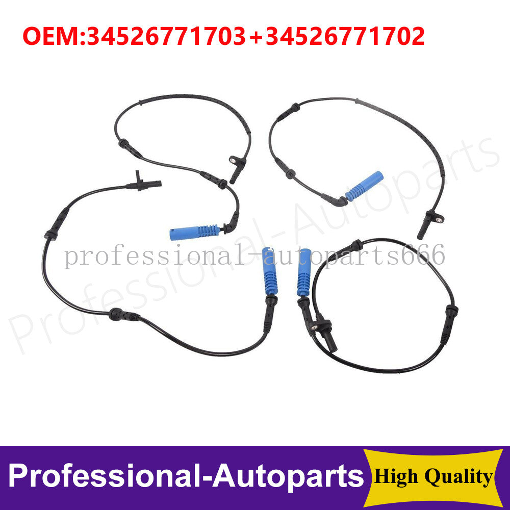 4PCS Front Rear ABS Wheel Speed Sensor for BMW 525xi 06-07 528xi 530xi 3.0L