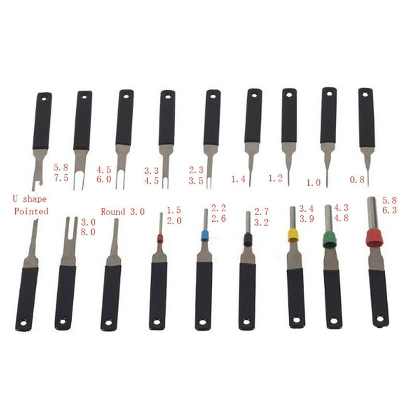 18Pcs Durable Thick Car Terminal Removal Kit Wire Connector Pin Release Tool