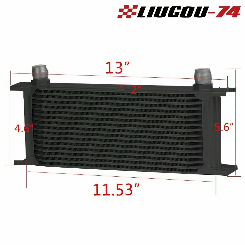 For LS1 LS2 LS3 16 row 10AN Aluminum Engine Oil Cooler + Sandwich Plate Kit - v