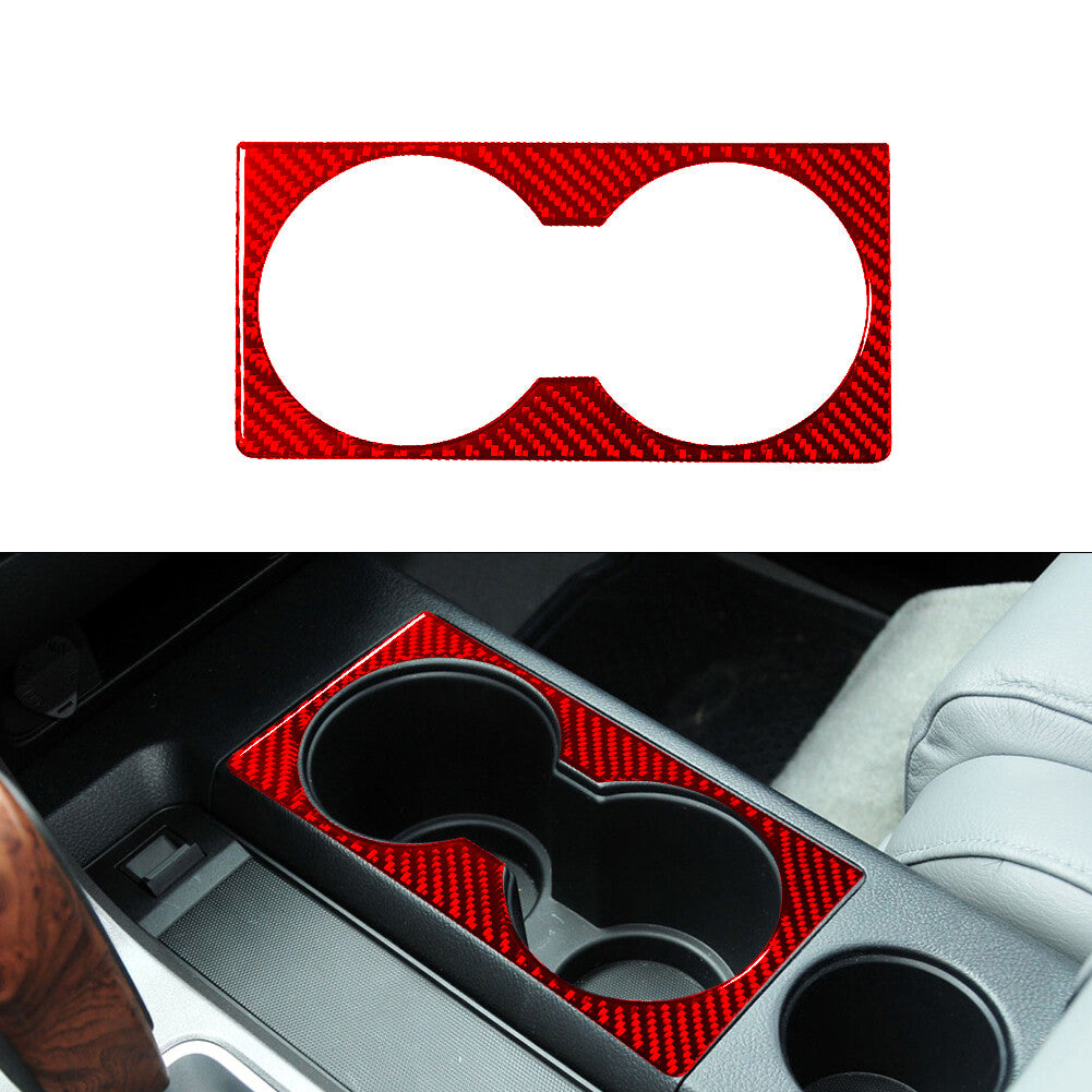Red Carbon Fiber Center Console Decorative Strip Cover for Mustang 2005-09 v