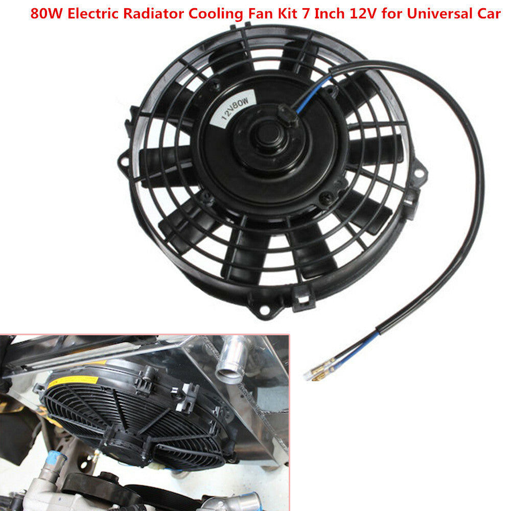 7 12V 80W Universal Car Electric Heater Slim Fan with Sliding Stand Tool Kit n
