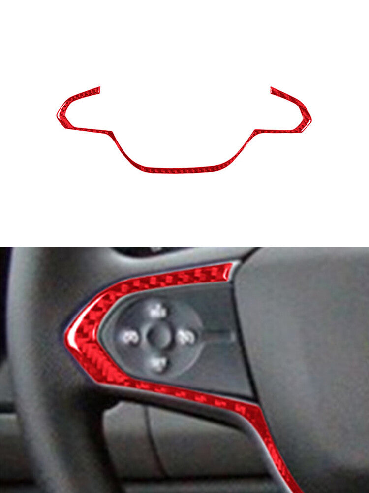 Red Carbon Fiber EPB Console Storage Frame Trim for Tiguan 2013-2017 v