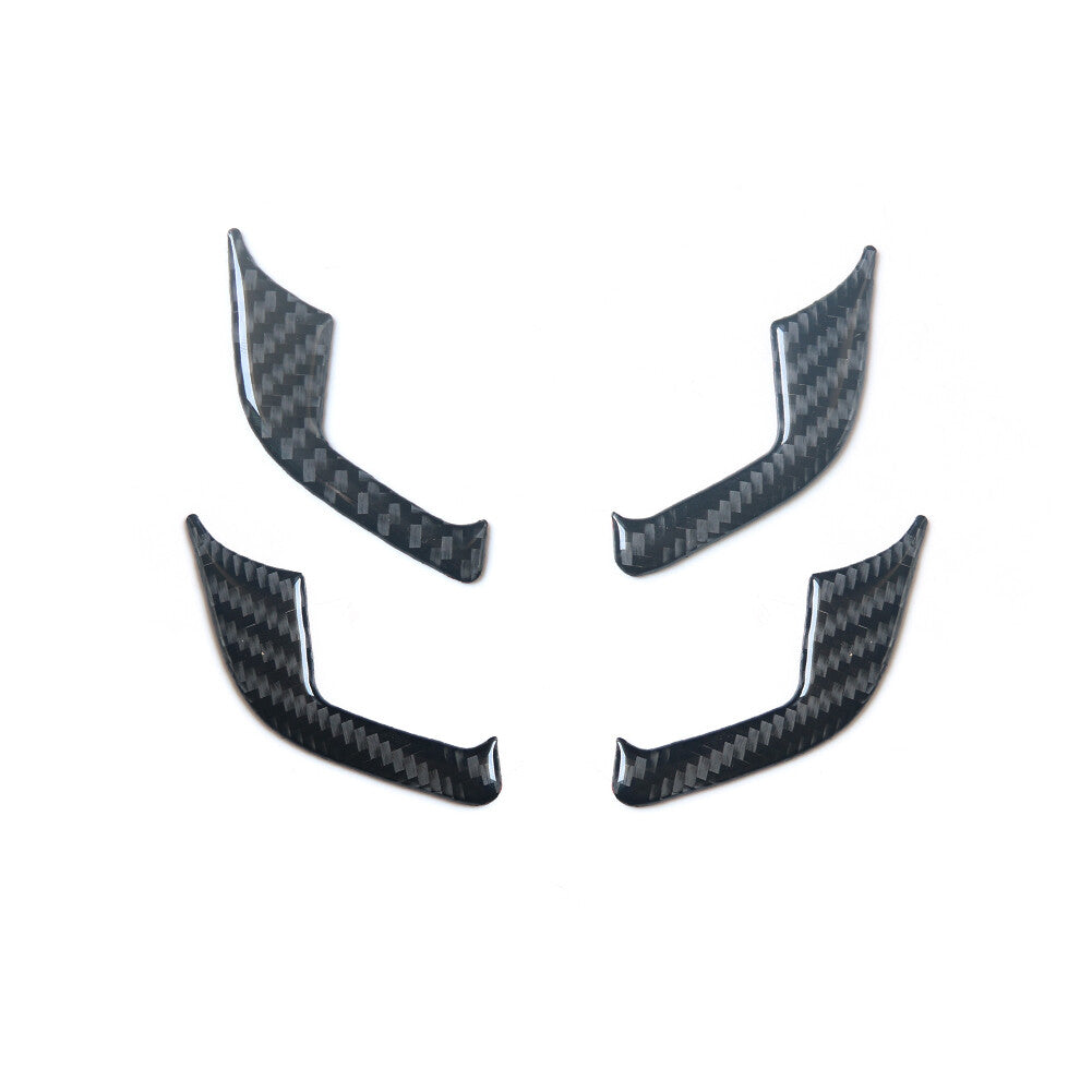 Suitable for Mazda 3 sedan 2019-2023 carbon fiber front bumper trim fog lampshade ABS- v