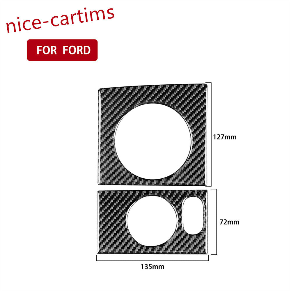 2¡ÁCarbon Fiber Air Vent Outlet Headlight Switch Cover for Ford F150 FX4 2004-08