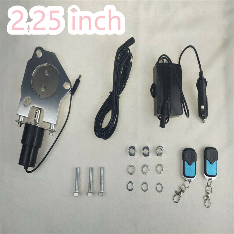 2.25 Stainless Headers Electric Exhaust Motor Vavle Kit With Remote Switch